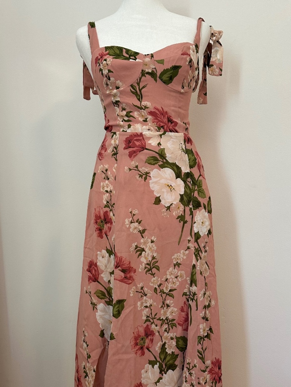 Pink Floral Reformation Dress